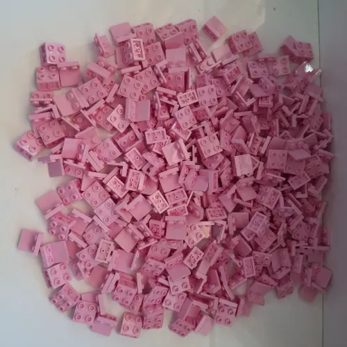 312 Peças 2x2x1 e 40 peças 2x1 similar lego rosa bebe