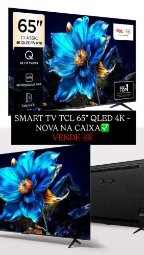 Smart tv TCl 65 polegadas QLed 4k - nova na caixa ! Sem uso!