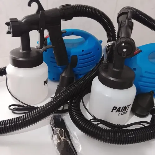 Pistola pulverizadora portátil com compressor<br>- Ideal para pinturas, reparos e decoração