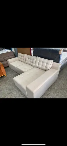 Sofá linho com chaise