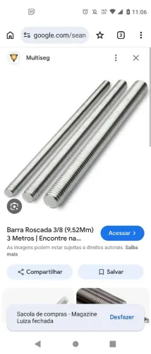 Barra roscada 3/8