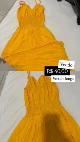 Vestido longo amarelo