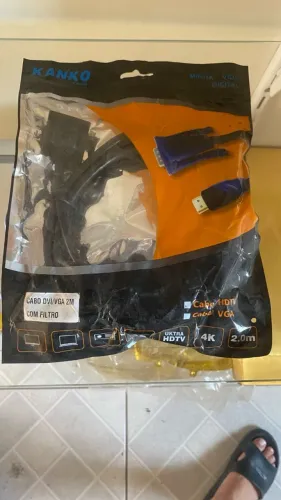 Cabo DVI para VGA 2 Metros com Filtro