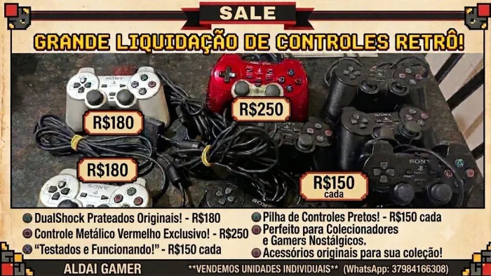 Controle de PS2 originais todos igienizados em perfeito estado
