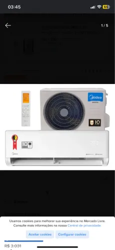 VENDO AR-CONDICIONADO INVERTER ECOMASTER 12.000 BTUS