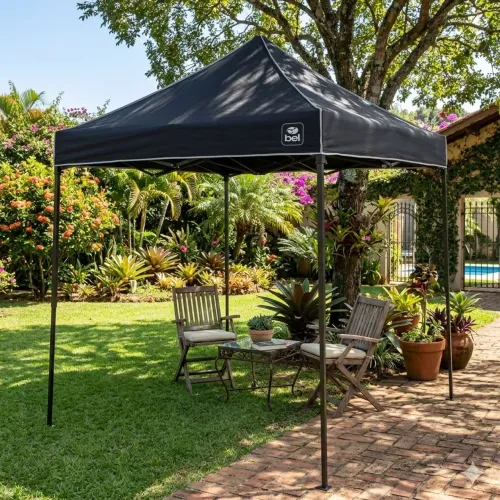 Tenda Gazebo Dobrável Pagoda Flex 2m x 2m Preta Bel