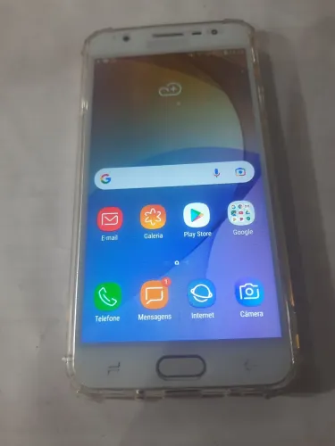 Smartphone samsung galaxy j7 prime 32gb 3 de ram capa e película frontal pouco embassada