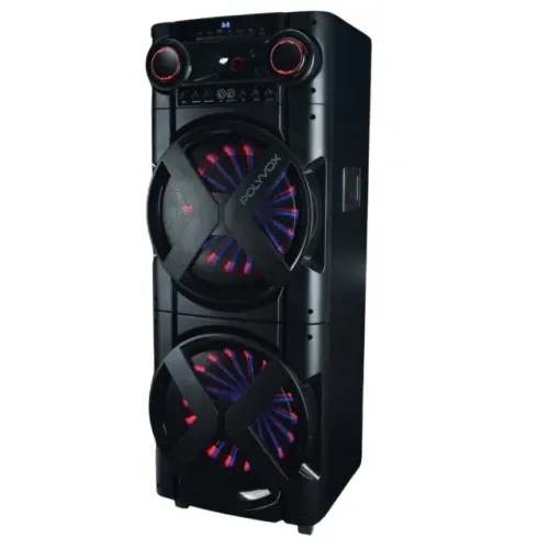 Torre de Som Amplificada Bluetooth Polyvox TWS Torre XT-2000T 2000W de potência