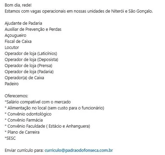 Diversas vagas