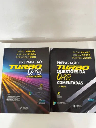 Kit 2 Livros OAB: Preparação Turbo 1ª Fase + Questões Comentadas 2025/2026