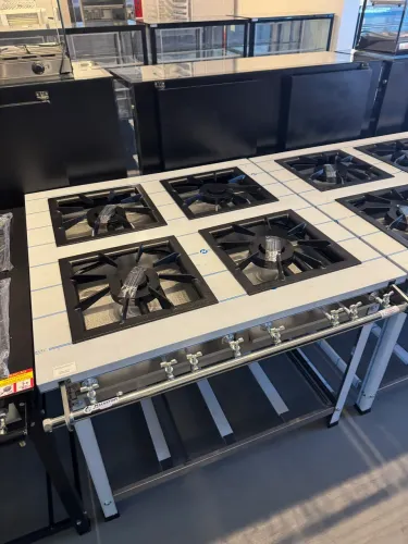 Fogão inox 4 queimadores duplos 40x40 novo 