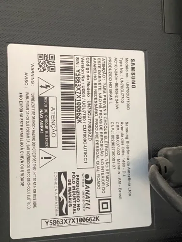 TV Samsung 70 polegadas - defeito Placa