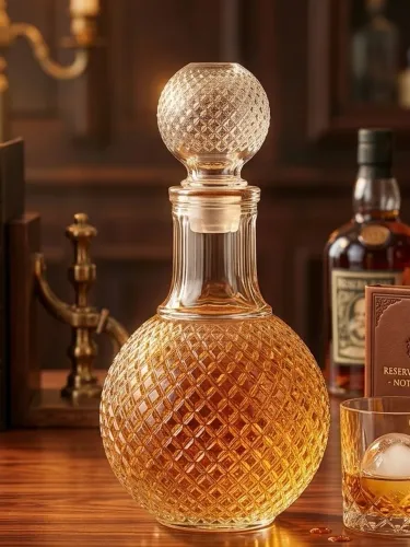 Garrafa de cristal bico de jaca -anos 80