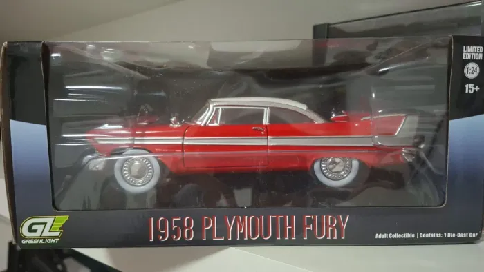 Miniatura Plymouth Fury 1958 Christine Greenlight escala 1/24.