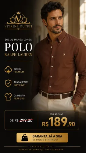 CAMISA SOCIAL MANGA LONGA, POLO RALPH LAUREN! APROVEITE!!