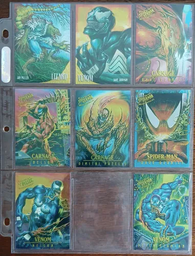 Fleer Ultra Spider-Man (1995) - 102 Cards Base + 16 Cards Especiais Insert + Folhass U