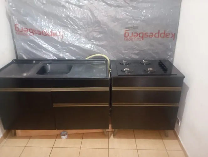 Balcão de pia com cooktop