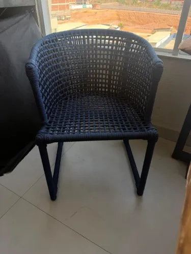 Cadeiras corda náutica azul marinho