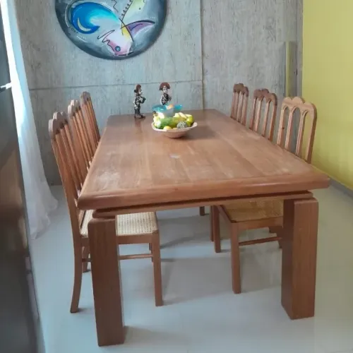 Mesa de Jantar Com 8 Cadeiras