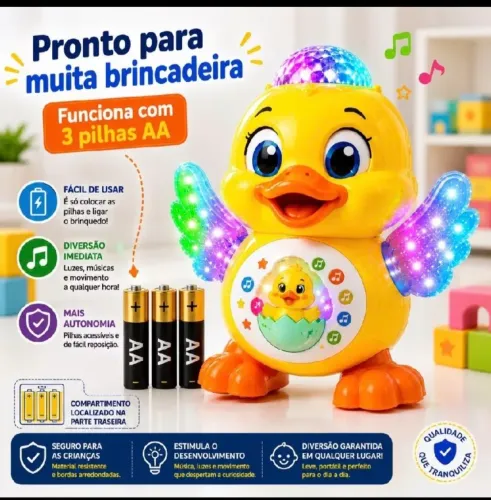 Pato dançarino a sua rede de apoio