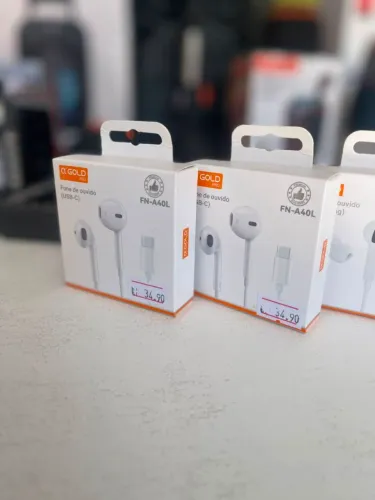 Fone com fio tipo C para iphone do 15 ao 17