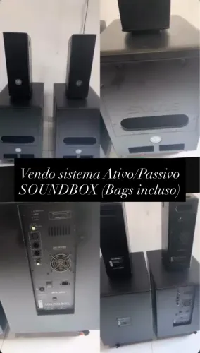 Sistema soundbox ativo/passivo