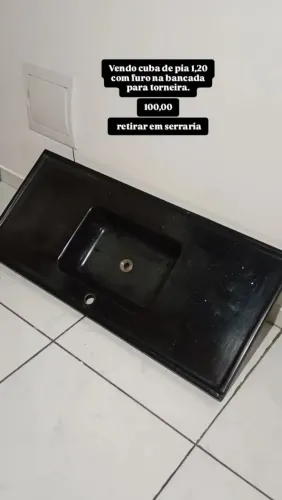 Cuba de pia com furo na bancada