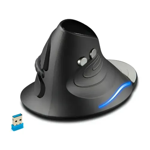 Mouse Com Fio Vertical Ergonômico Com LED Fire Phoenix D-m6 Preto