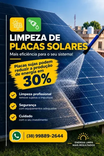 Limpeza de placas solares