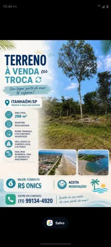 Vende terreno Praia... aceito trocas