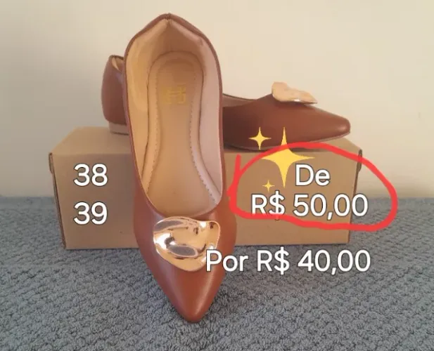 Sapatilhas 40,00 cada