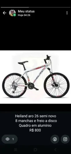 Bicicleta Heiland Freeride 700 reais