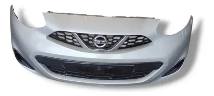 Parachoque Dianteiro Nissan March 2015 2020 Original Detalhe Prata