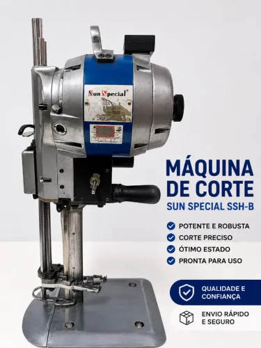 Máquina de Corte para Confecção Sun Special 8 Polegadas 750W Usada