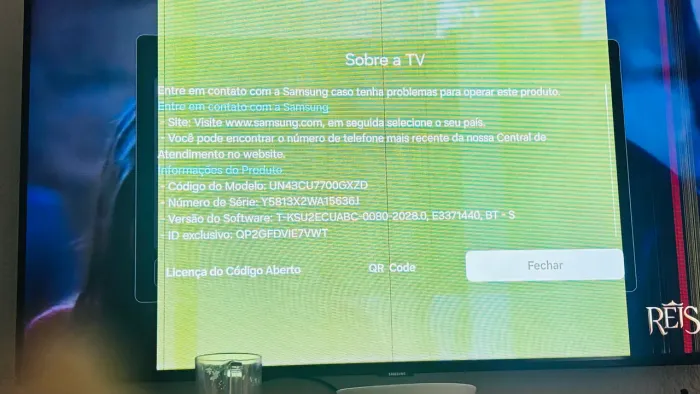 Tv Samsung com defeito