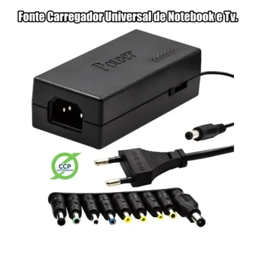 Fonte Carregador Universal de Notebook e Tv.