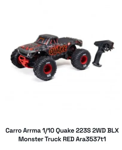 Carro Arrma 1/10 Quake 223S 2WD BLX Monster Truck Pronta entrega