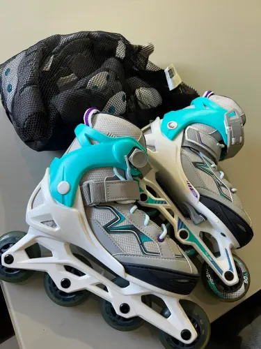 Patins Oxelo Fit 3 + Kit de Proteção Oxelo