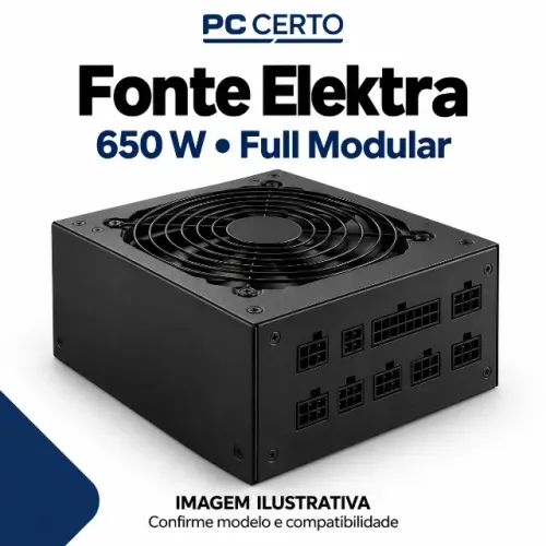 Fonte Elektra 650W Full Modular