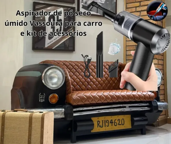 Aspirador de pó seco úmido Vassoura para carro e kit de acessórios