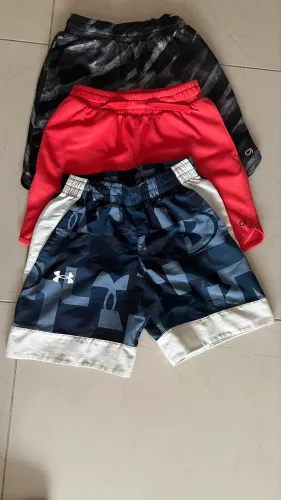 Kit de 3 shorts de esportes infantis 9 anos