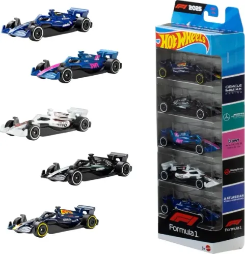 Hot Wheels 2026 Pack 5 Formula 1 Jln11 Mattel F1 Colorido