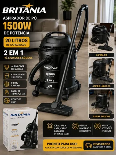 Aspirador de pó e água 20 litros