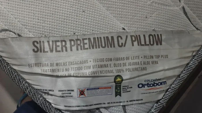 Cama casal box molas ensacadas Ortobom Silver Premium