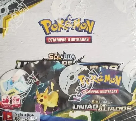 Box 36 boosters Pokémon Sol e Lua União de Aliados