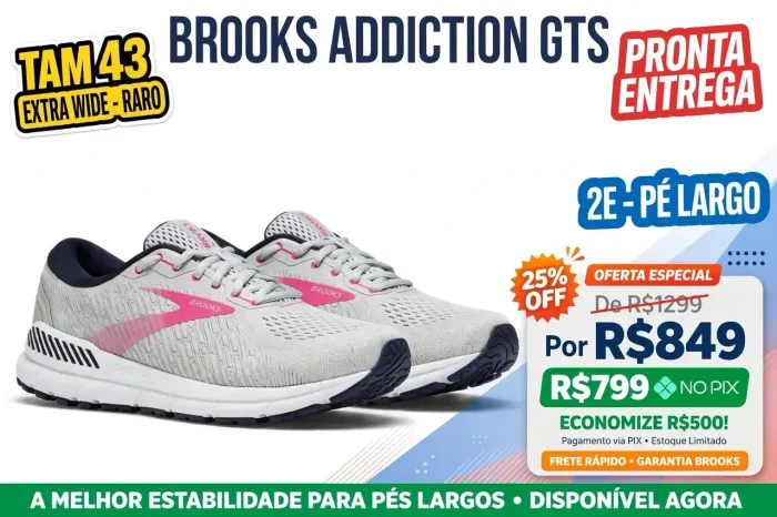 TÊNIS FEMININO BROOKS ADDICTION GTS 15 ORIGINAL, IMPORTADO, NOVO (sem caixa) TAMANHO 43!!!