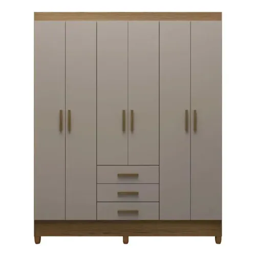 Guarda roupa Bartira 6 portas 3 gavetas