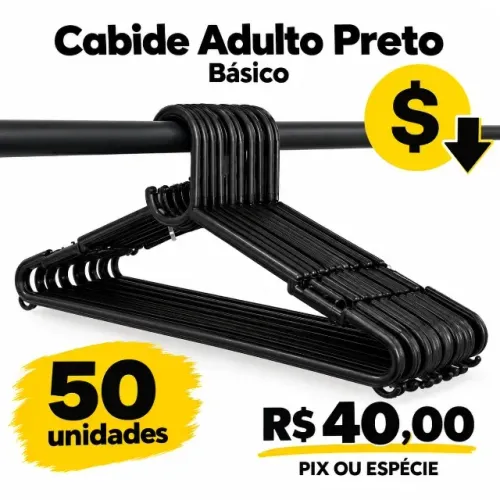 CABIDE PLASTICO PRETO