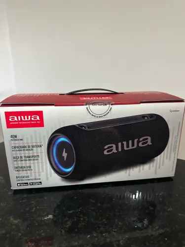 Caixa de Som Bluetooth Aiwa 40W RMS (Nova/Lacrada)