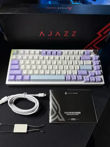 Teclado mecânico Ajazz Ak820 rgb 75% ANSI (cabo coiled de brinde)